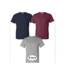 Pack de 3 T-Shirt Couleur Unique, Première Qualité 100% Coton Pour HOMME