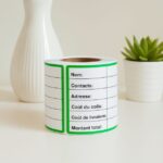 Etiquette de livraison de colis.